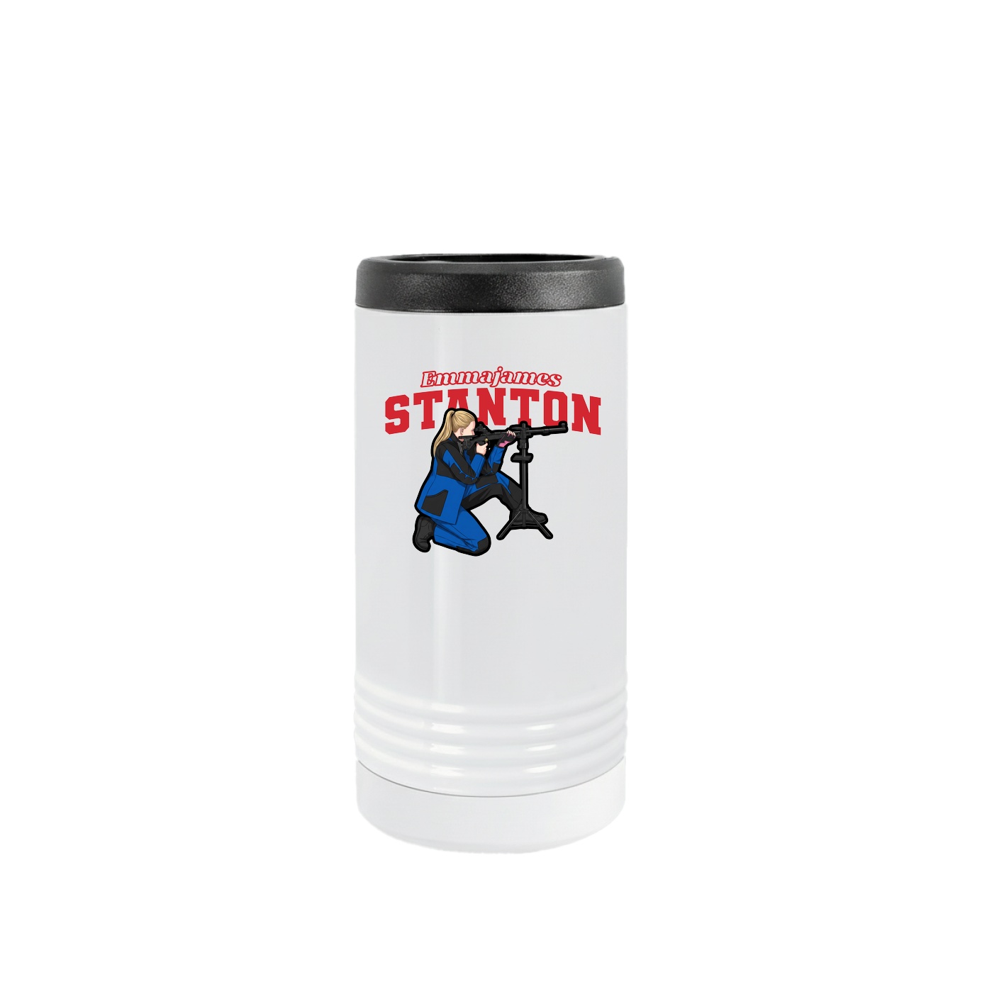 Slim Beverage Holder — Name Arch in White