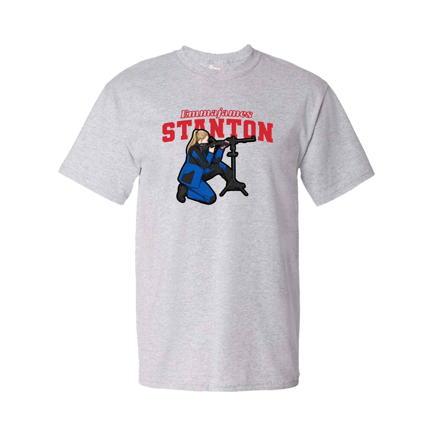 Youth Tee — Name Arch in Grey