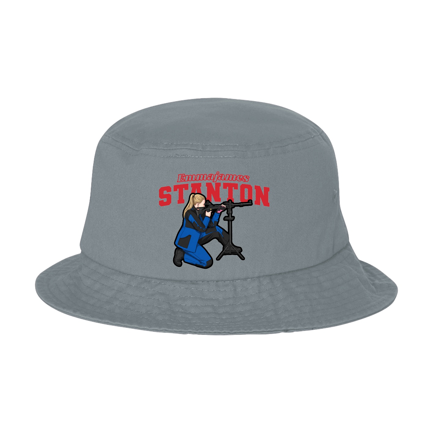 Bucket Cap — Name Arch in Grey