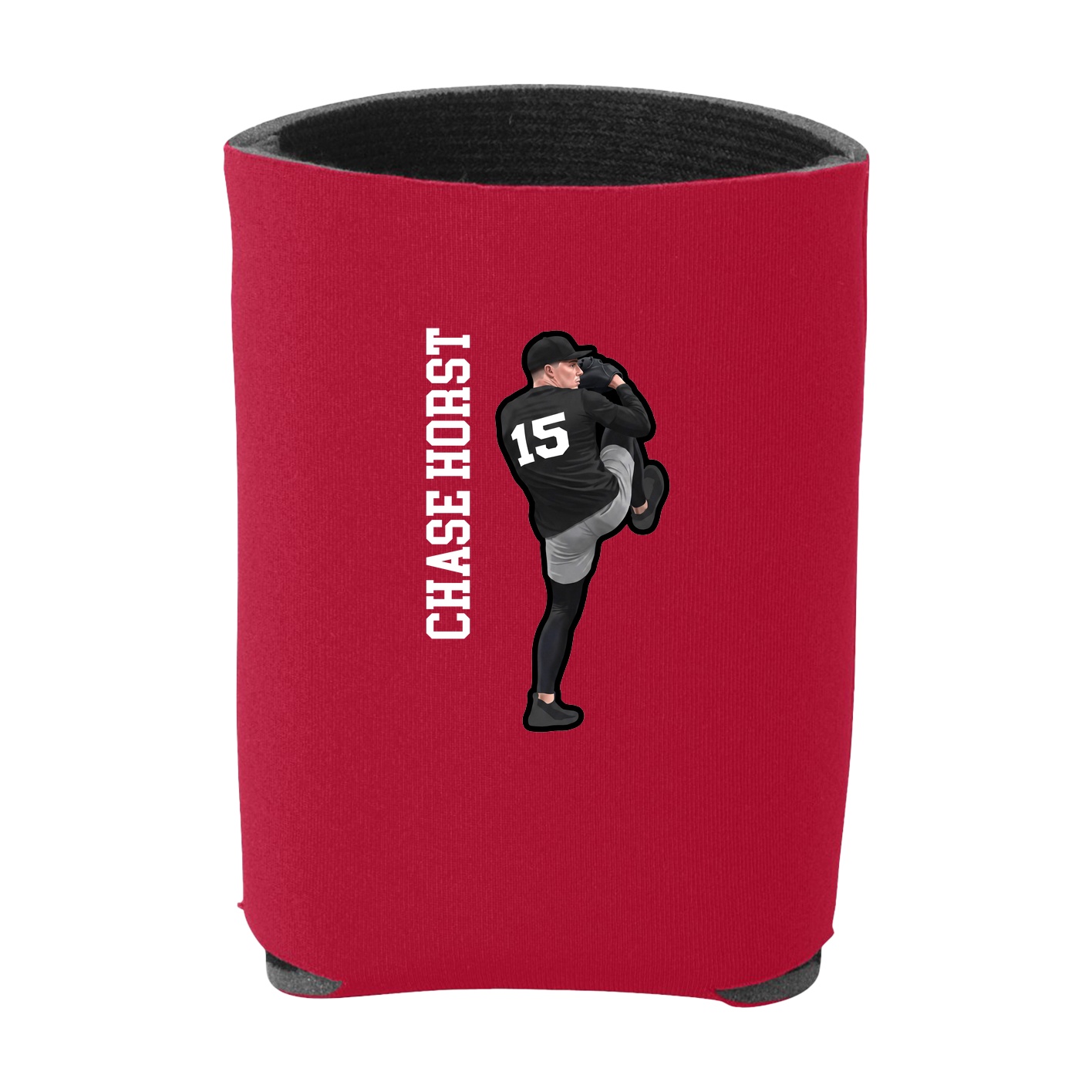 Can Holder — Name Vertical in Red