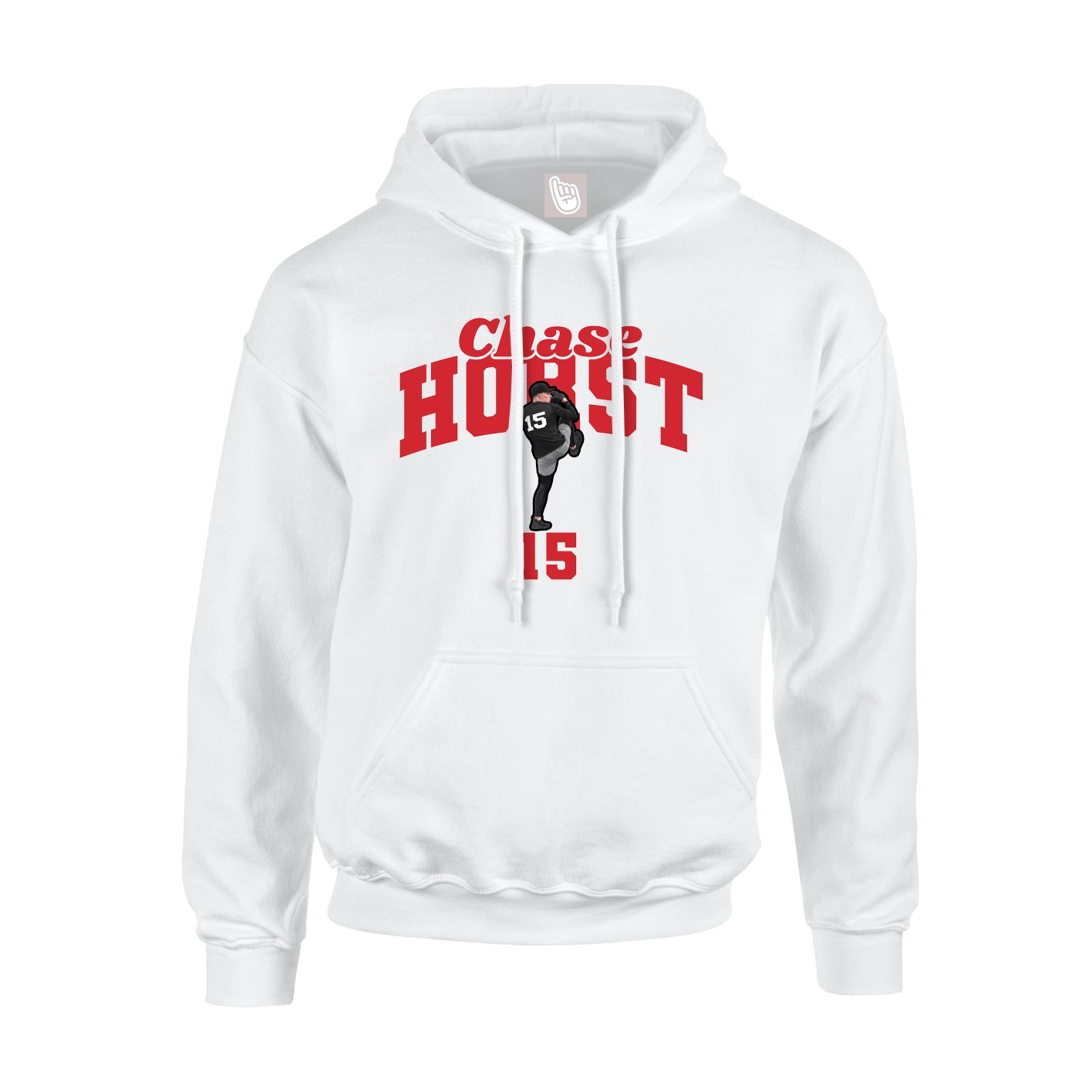 Youth Hoodie — Signature Arch in White