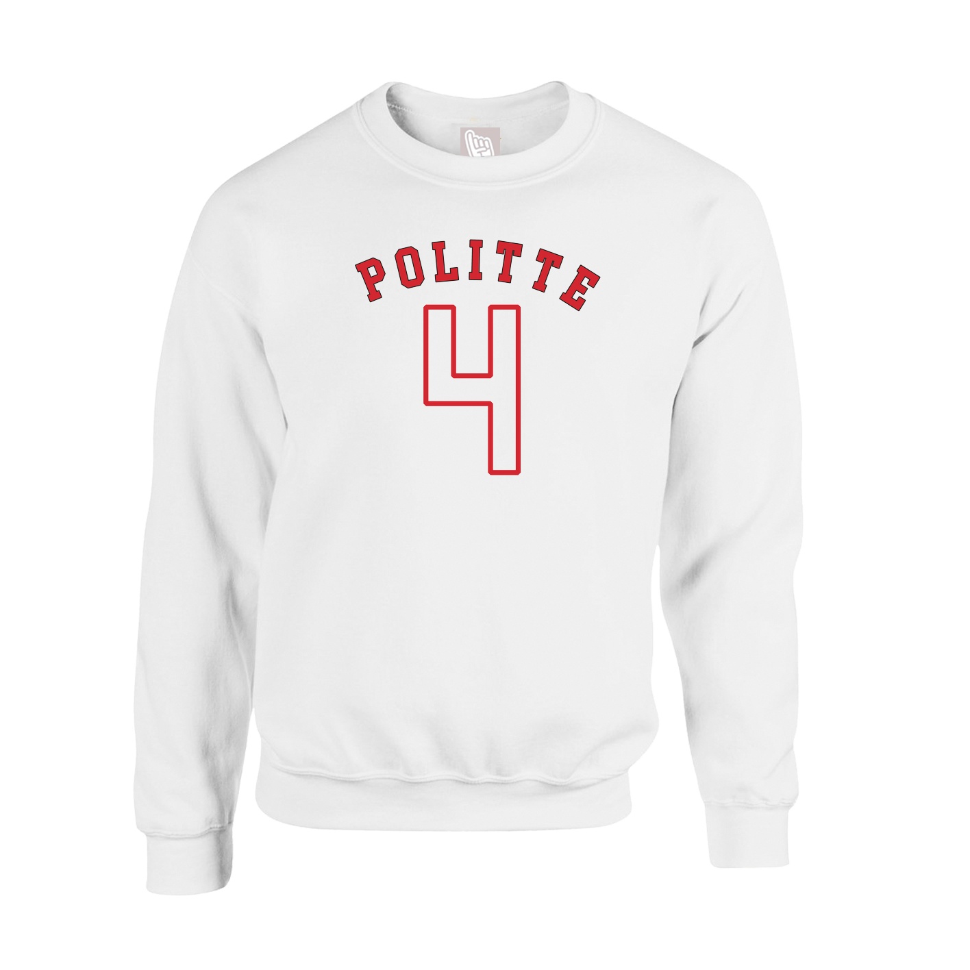 Fleece Crew — Shirsey Arch in White