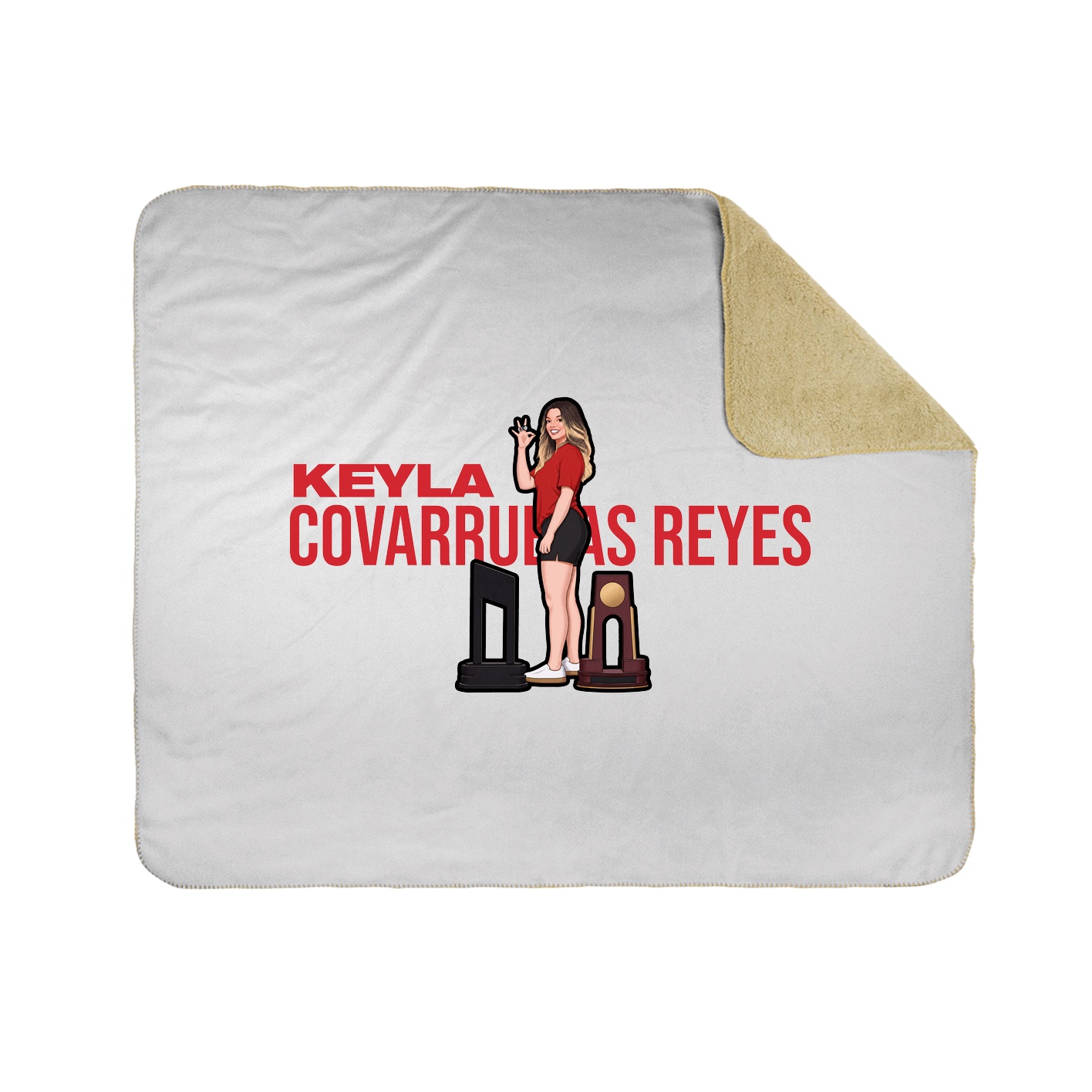 Throw Blanket — Player Name in White