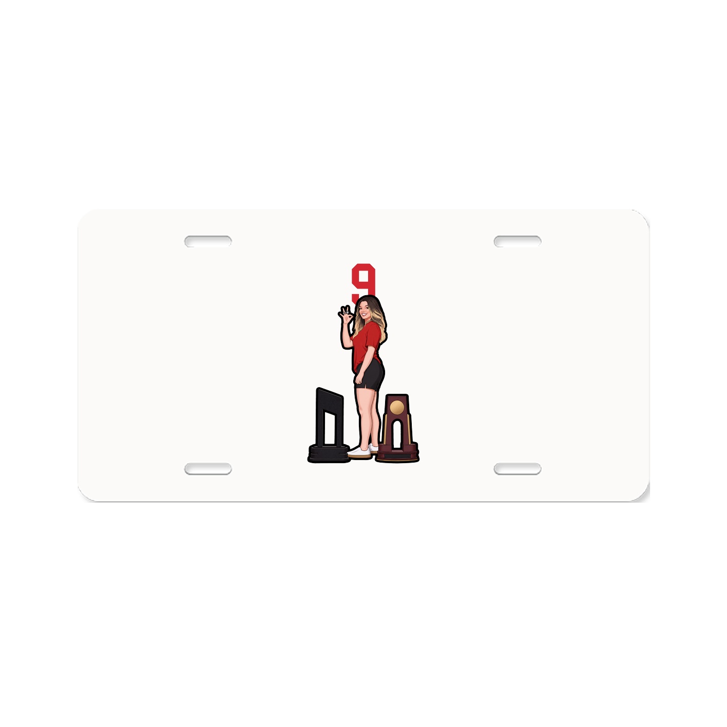License Plate — Number Top in Classic