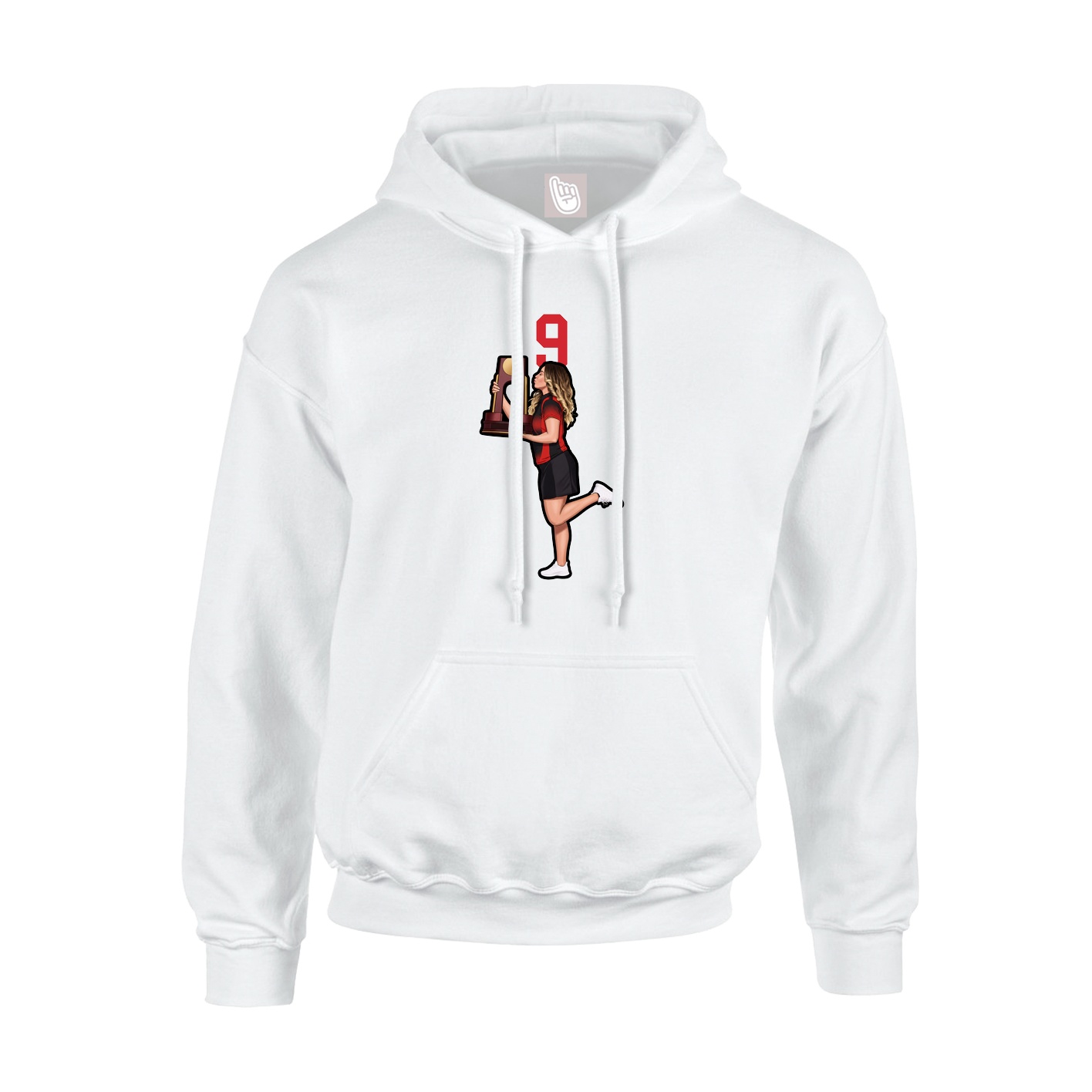 Hoodie — Number Top in White