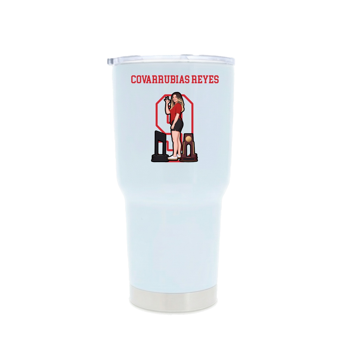 30oz Stainless Steel Tumbler — Shirsey in White