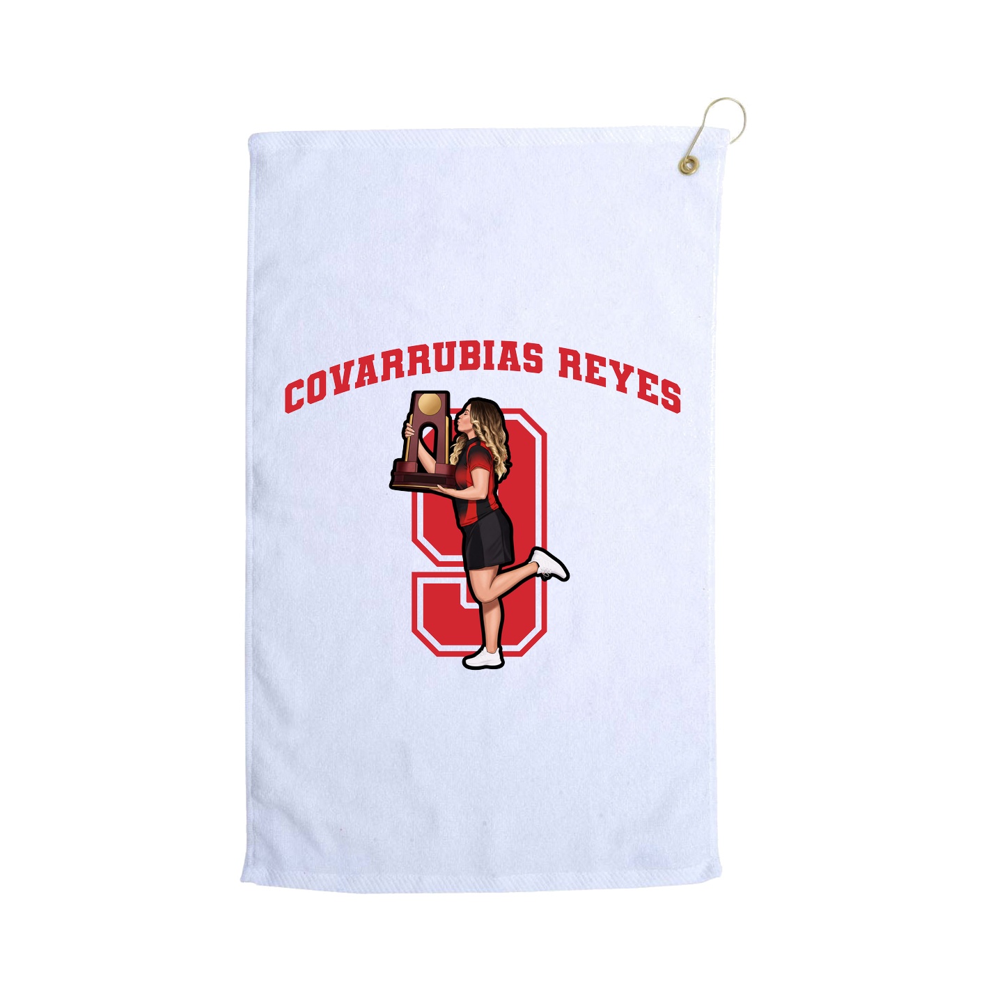 Golf Towel — Number in White