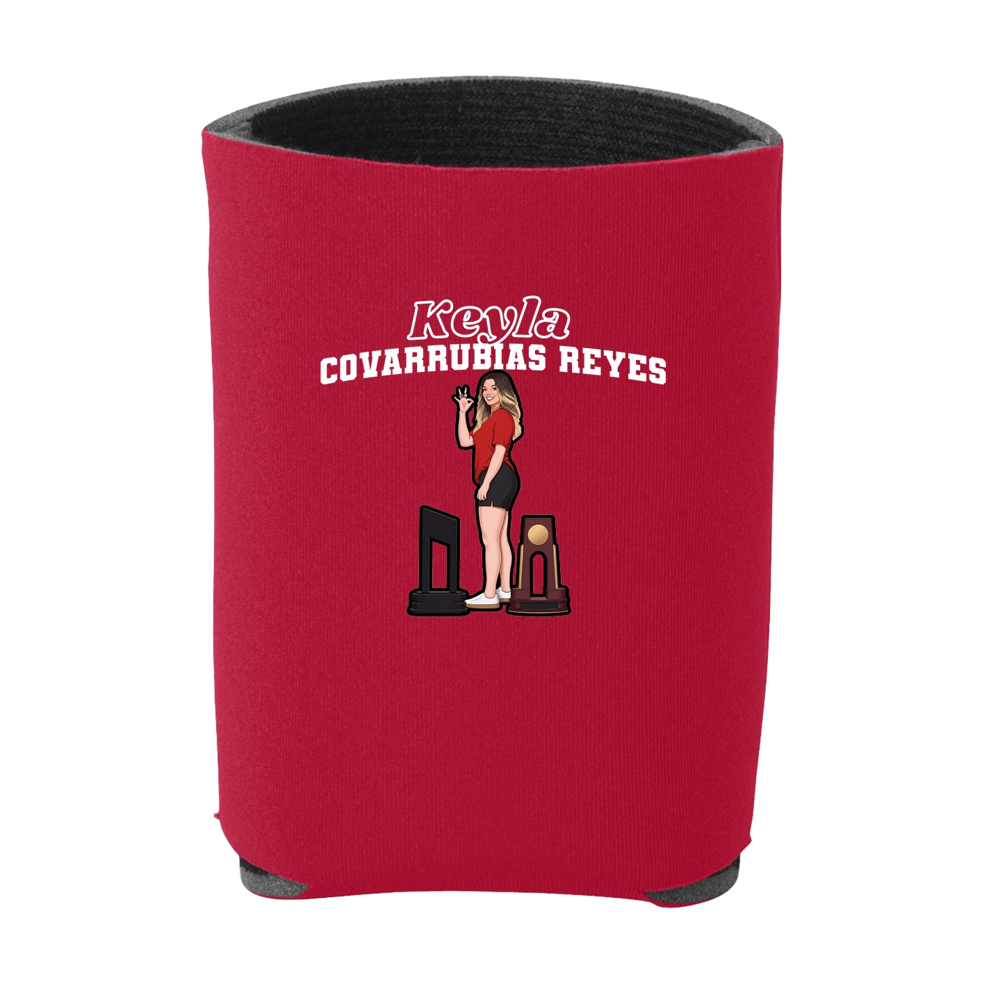 Can Holder — Name Arch in Red