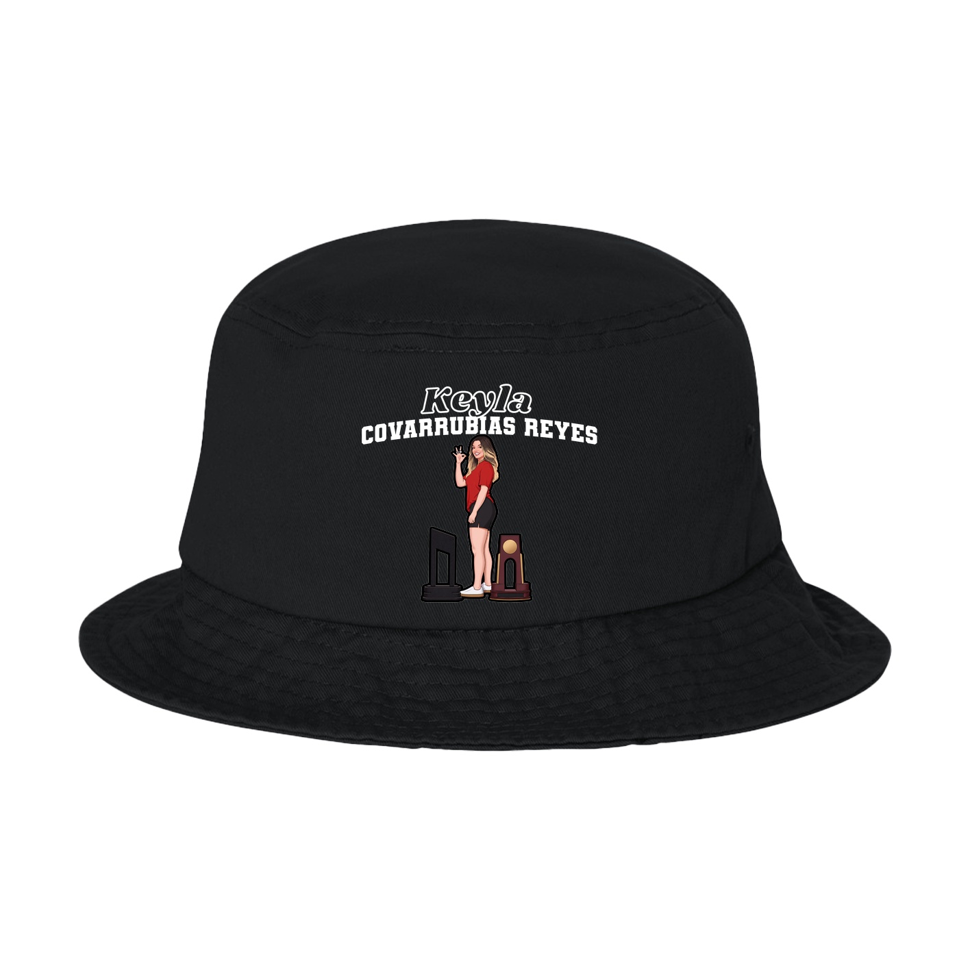 Bucket Cap — Name Arch in Black