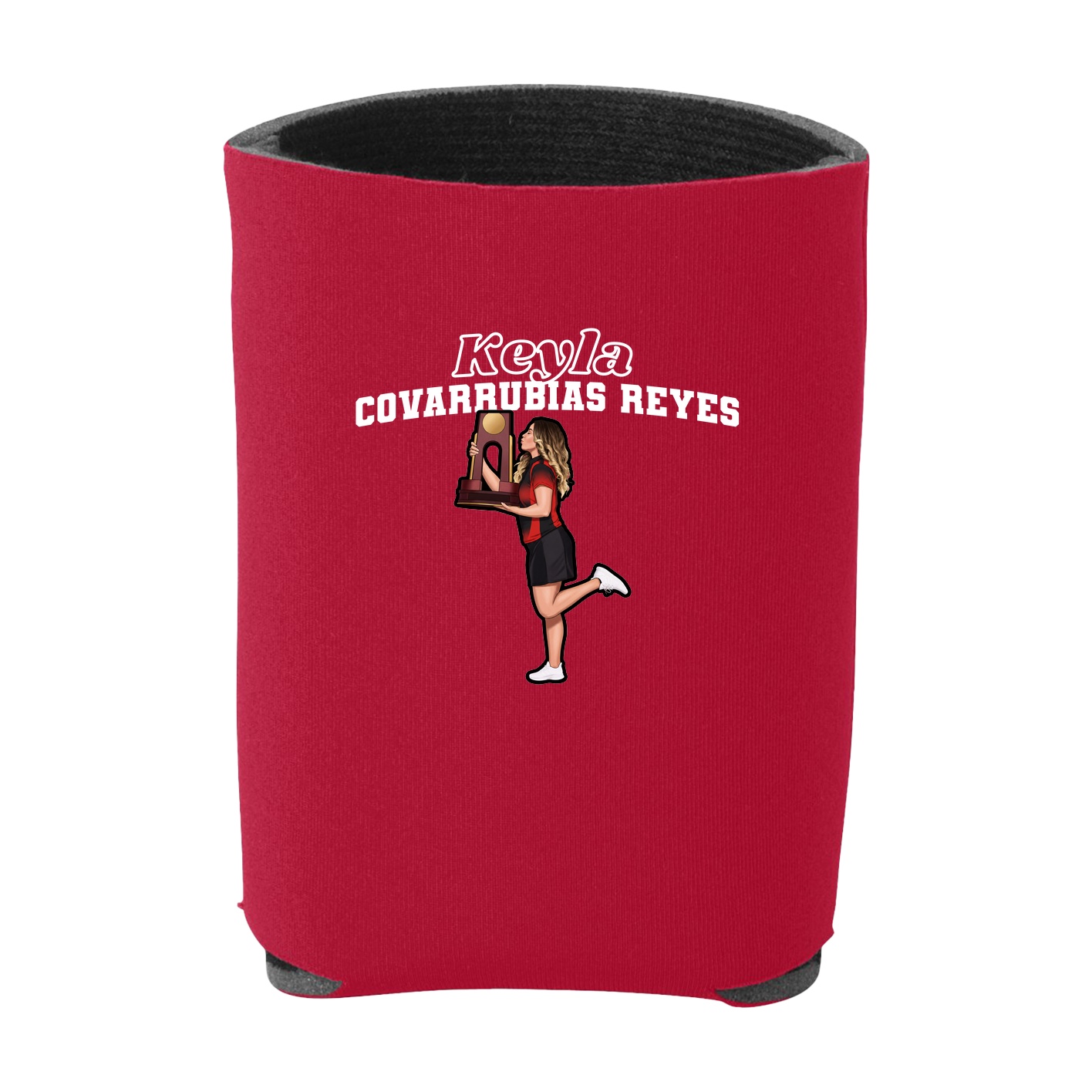 Can Holder — Name Arch in Red