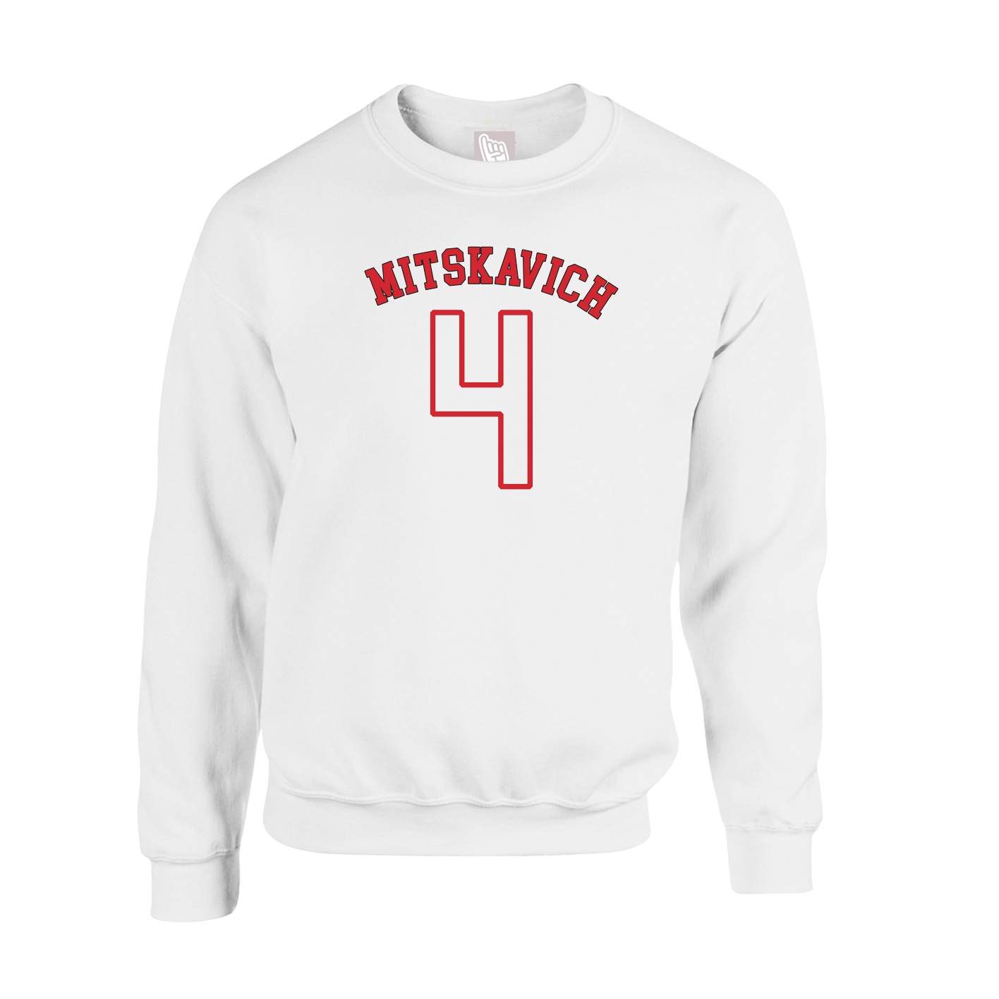 Fleece Crew — Shirsey Arch in White