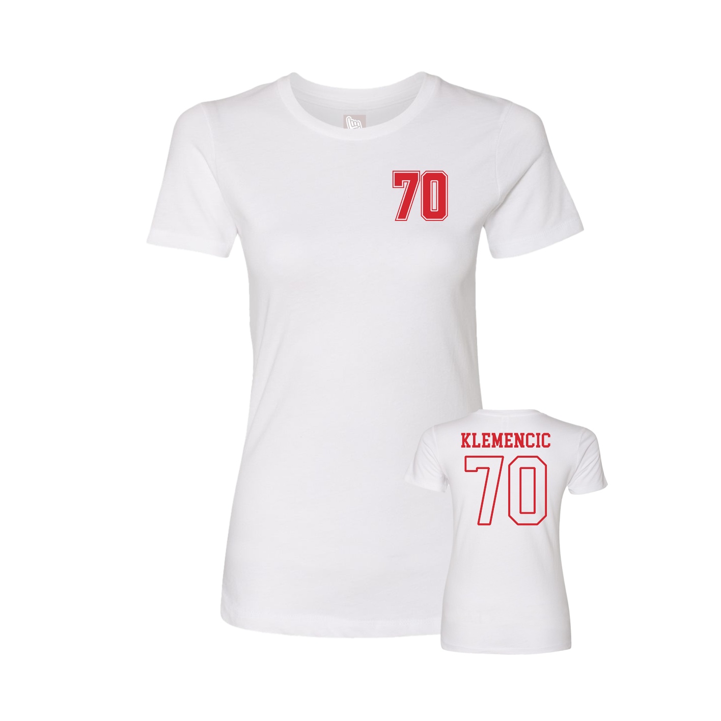 Womens Tee — Chest Back in White