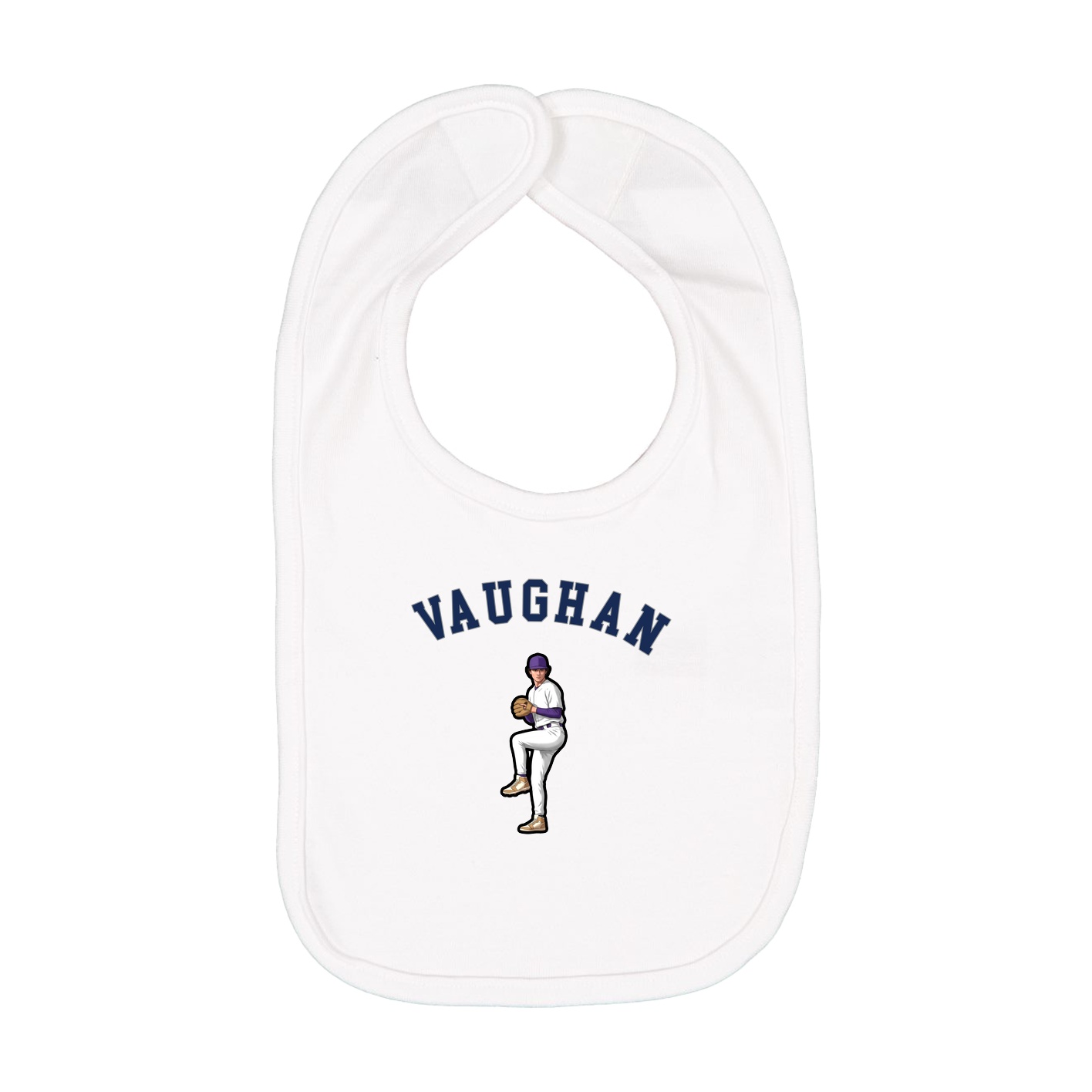 Infant Bib — Shirsey Arch in White