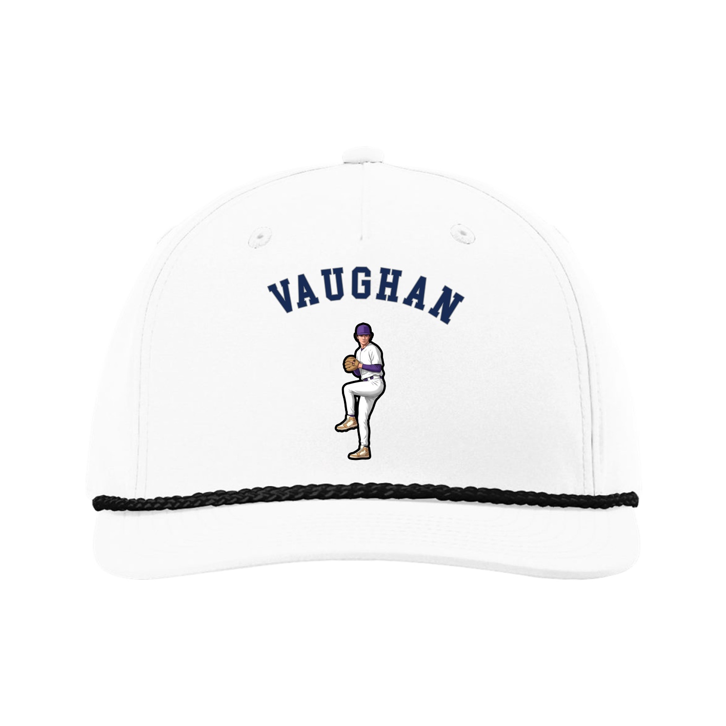 Five-Panel Classic Rope Cap — Shirsey Arch in White