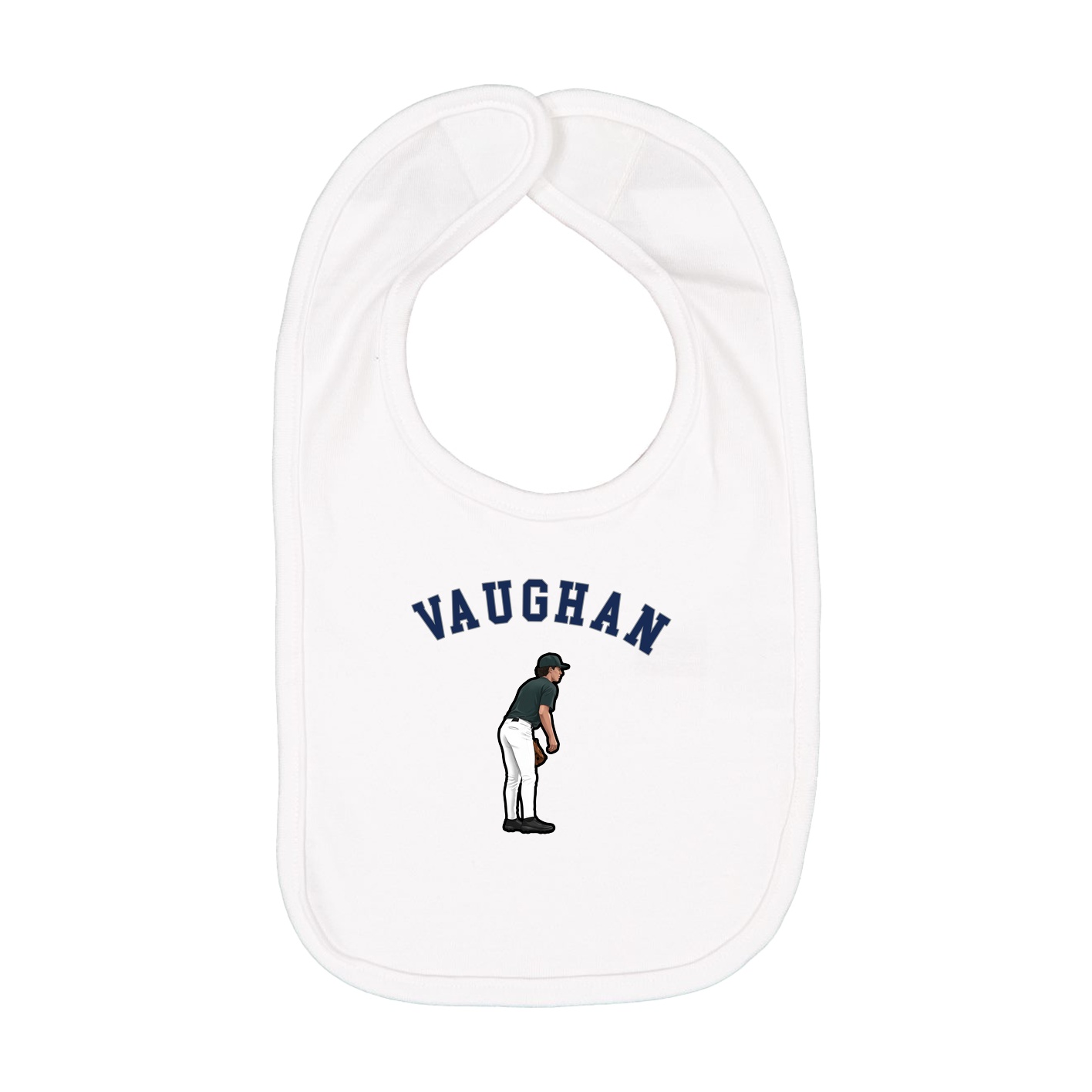 Infant Bib — Shirsey Arch in White