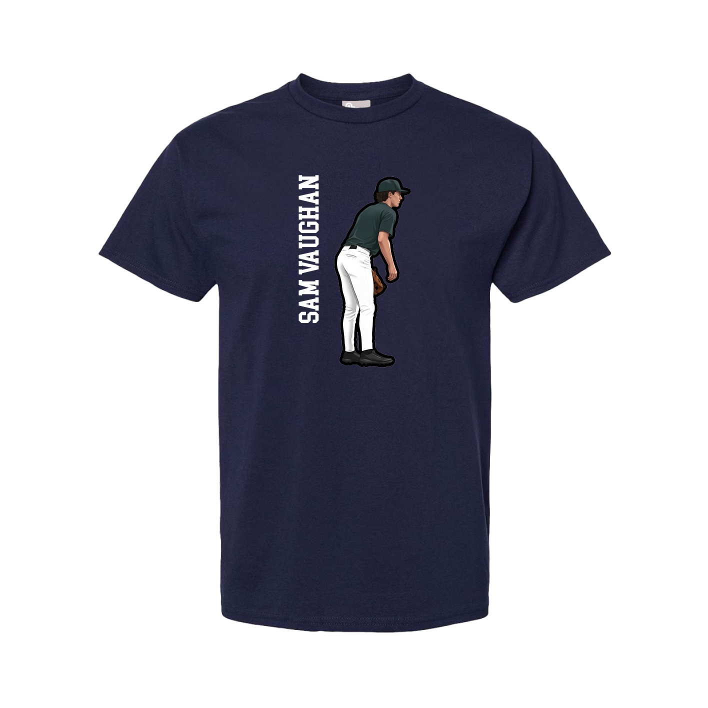 Youth Tee — Name Vertical in Navy