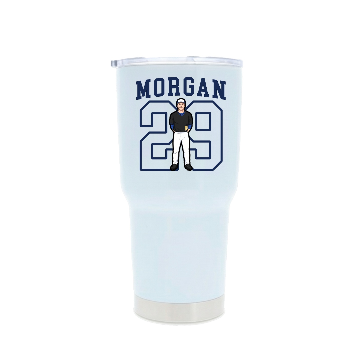 30oz Stainless Steel Tumbler — Shirsey in White