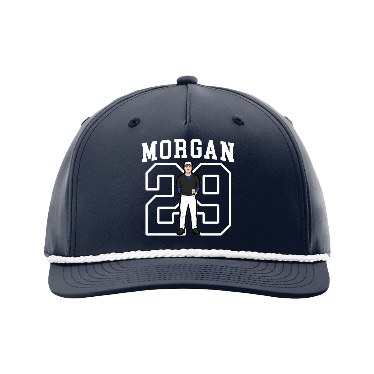 Five-Panel Classic Rope Cap — Shirsey in Navy