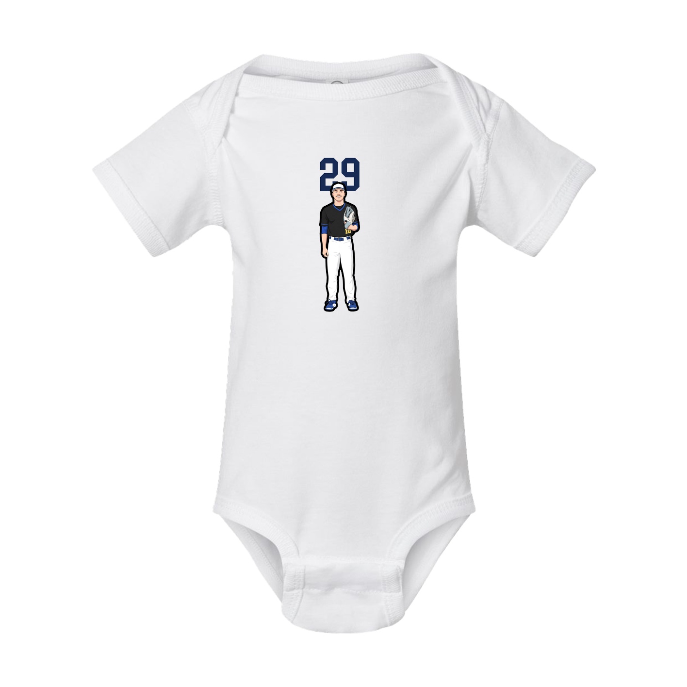 Baby Onesie — Number Top in White