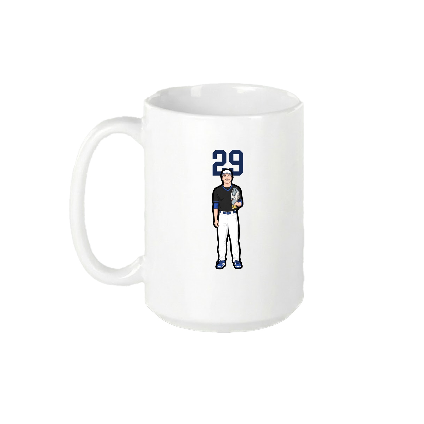 15oz Coffee Mug — Number Top in White