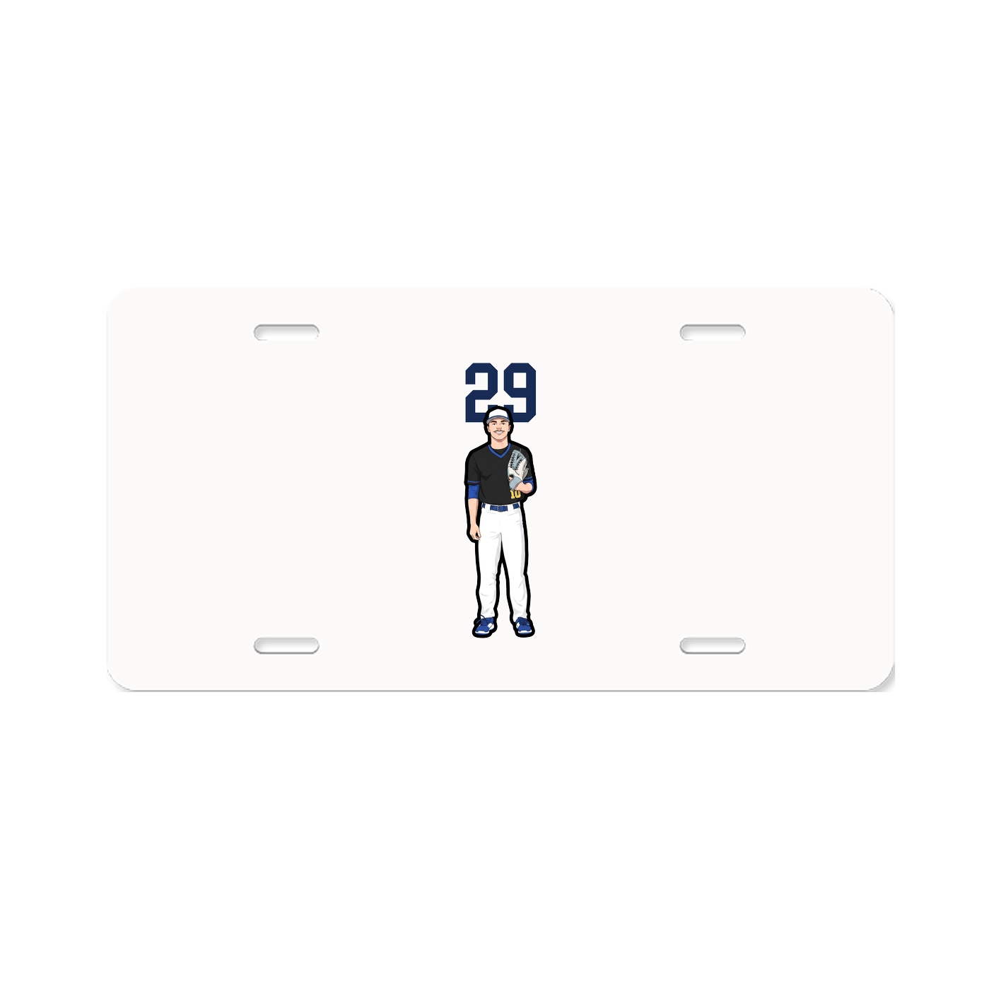 License Plate — Number Top in Classic