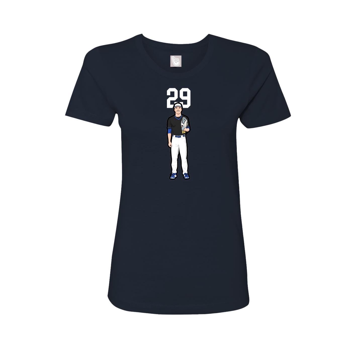 Womens Tee — Number Top in Navy