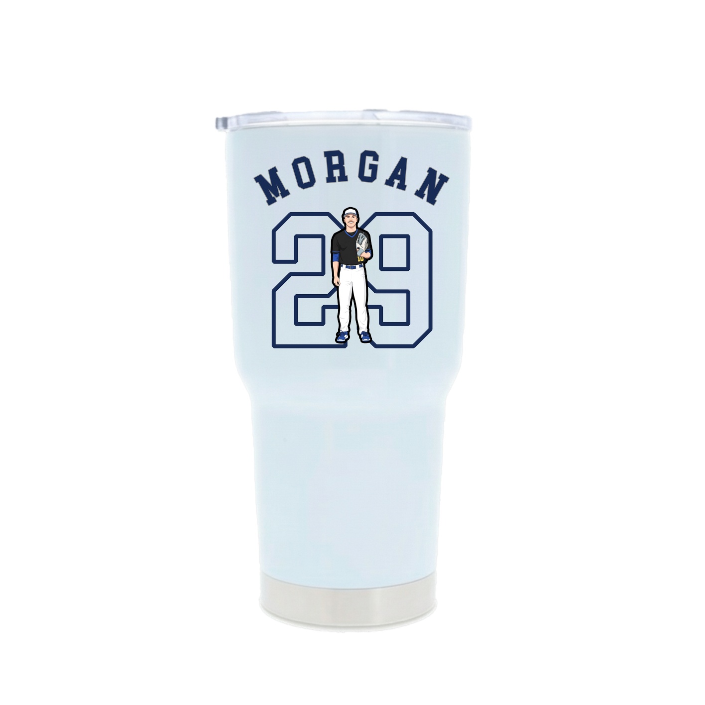 30oz Stainless Steel Tumbler — Shirsey Arch in White