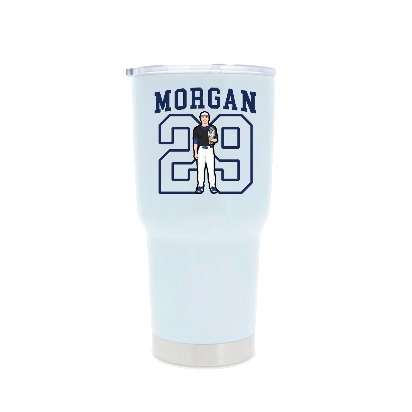 30oz Stainless Steel Tumbler — Shirsey in White