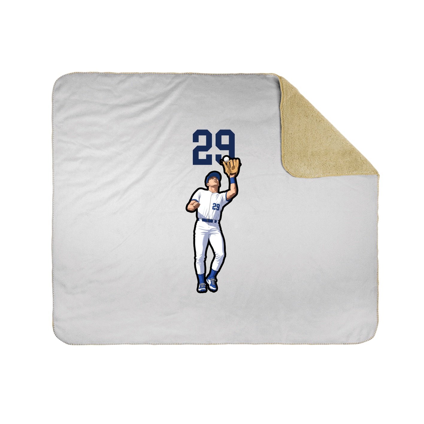 Throw Blanket — Number Top in White