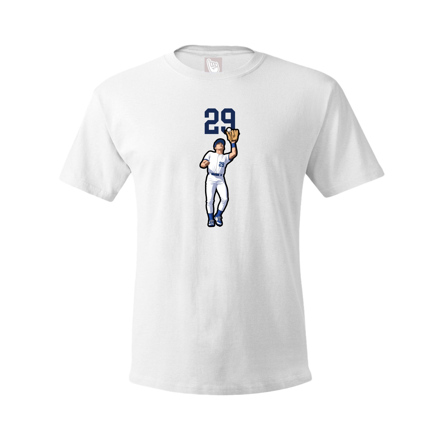 Youth Tee — Number Top in White