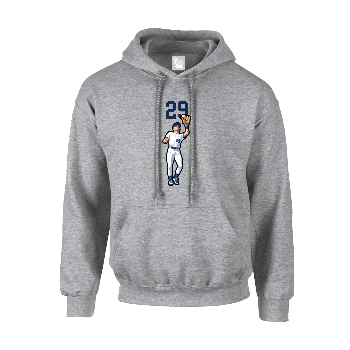 Hoodie — Number Top in Grey