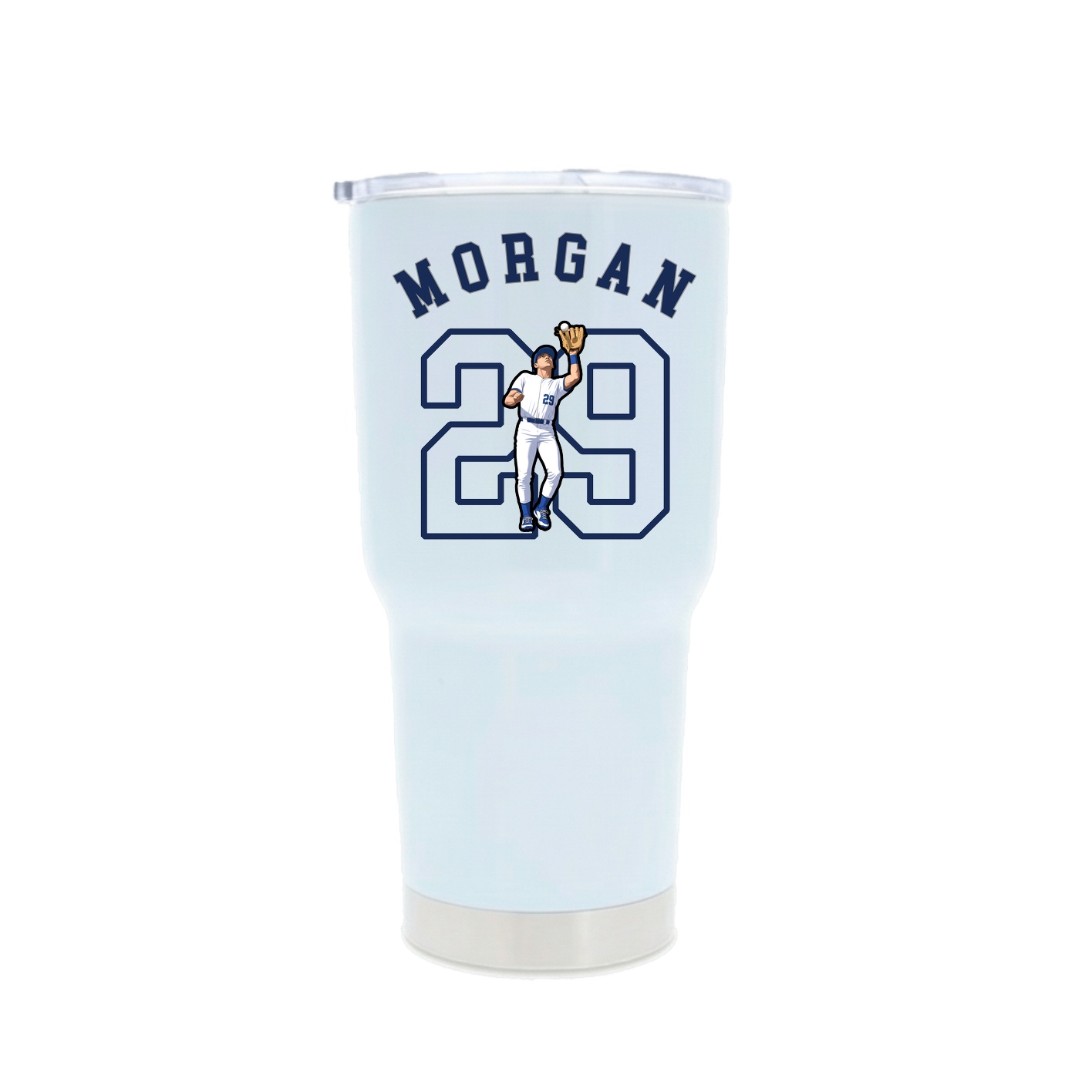 30oz Stainless Steel Tumbler — Shirsey Arch in White