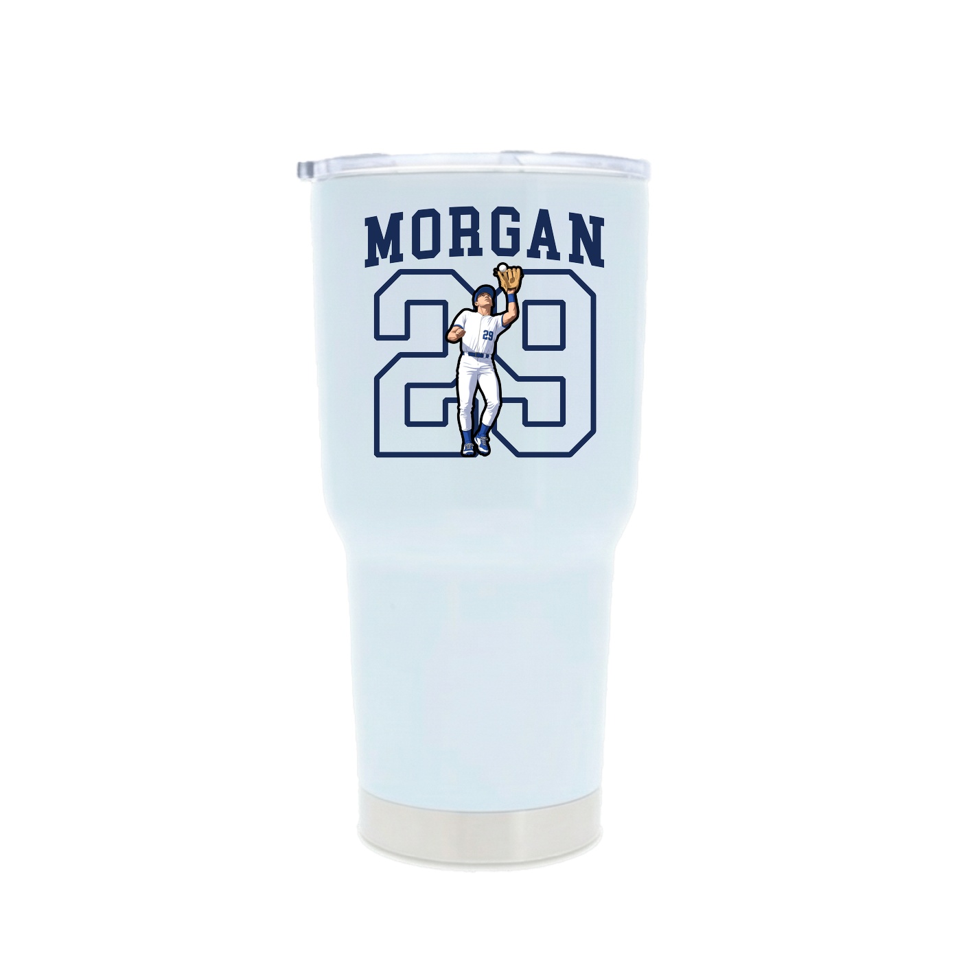 30oz Stainless Steel Tumbler — Shirsey in White