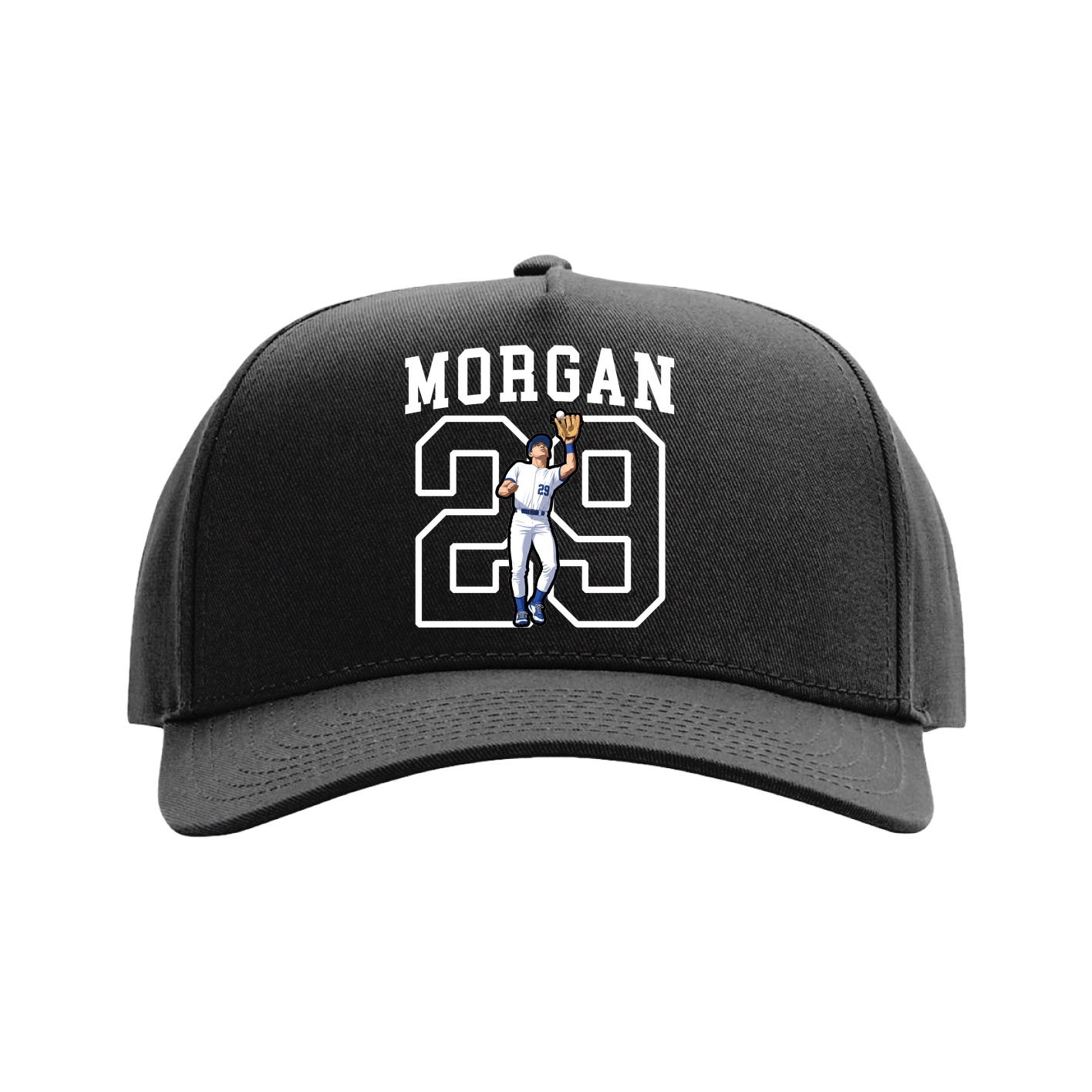 Full Fabric Five-Panel Champ Cap — Shirsey in Black
