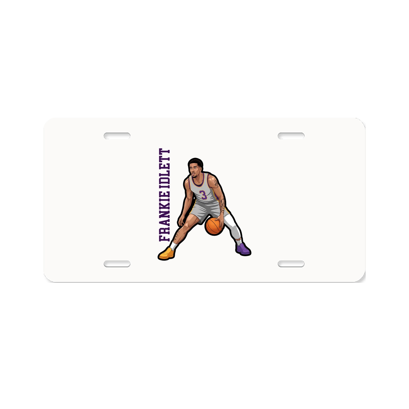License Plate — Name Vertical in Classic