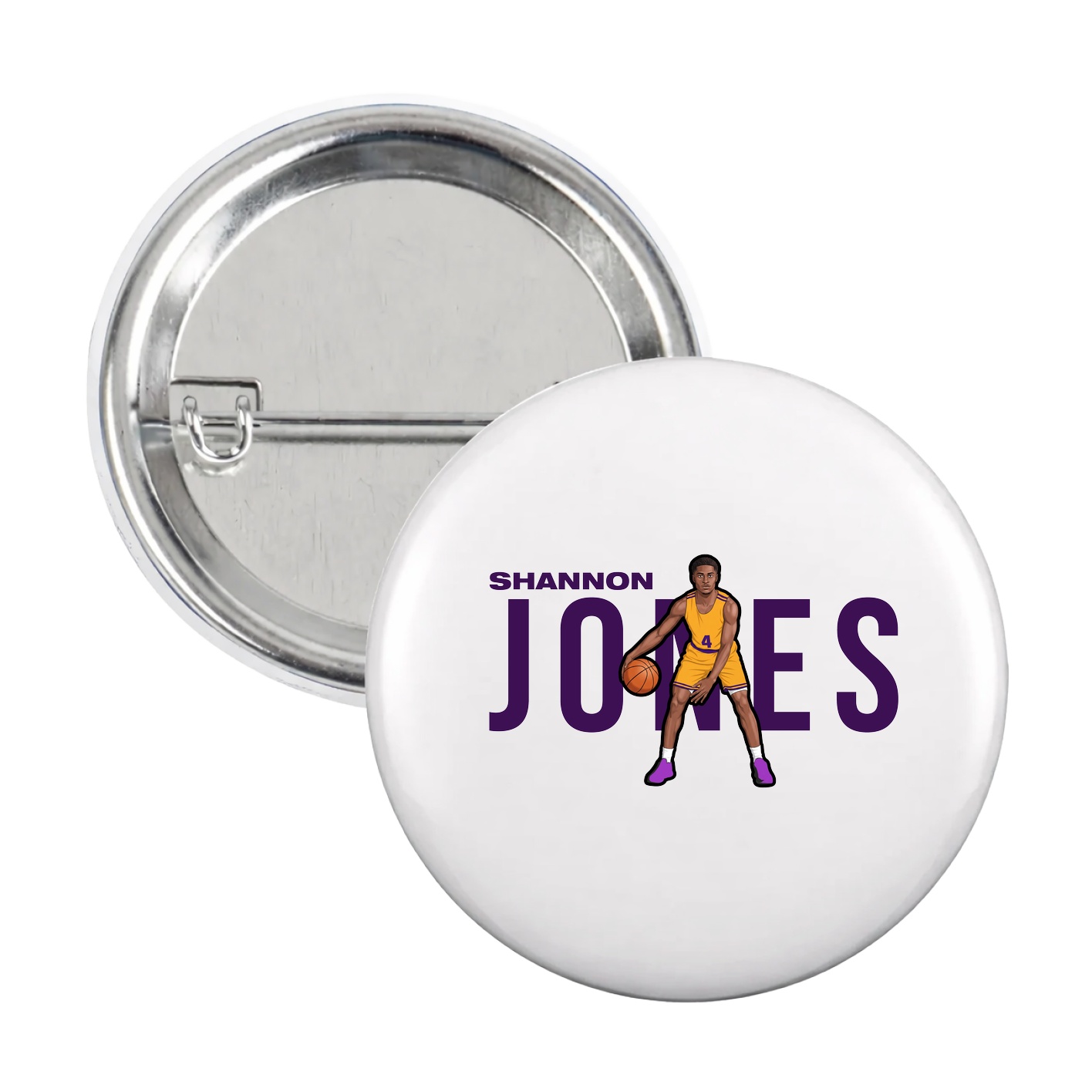 Game Day Button — Player Name in White