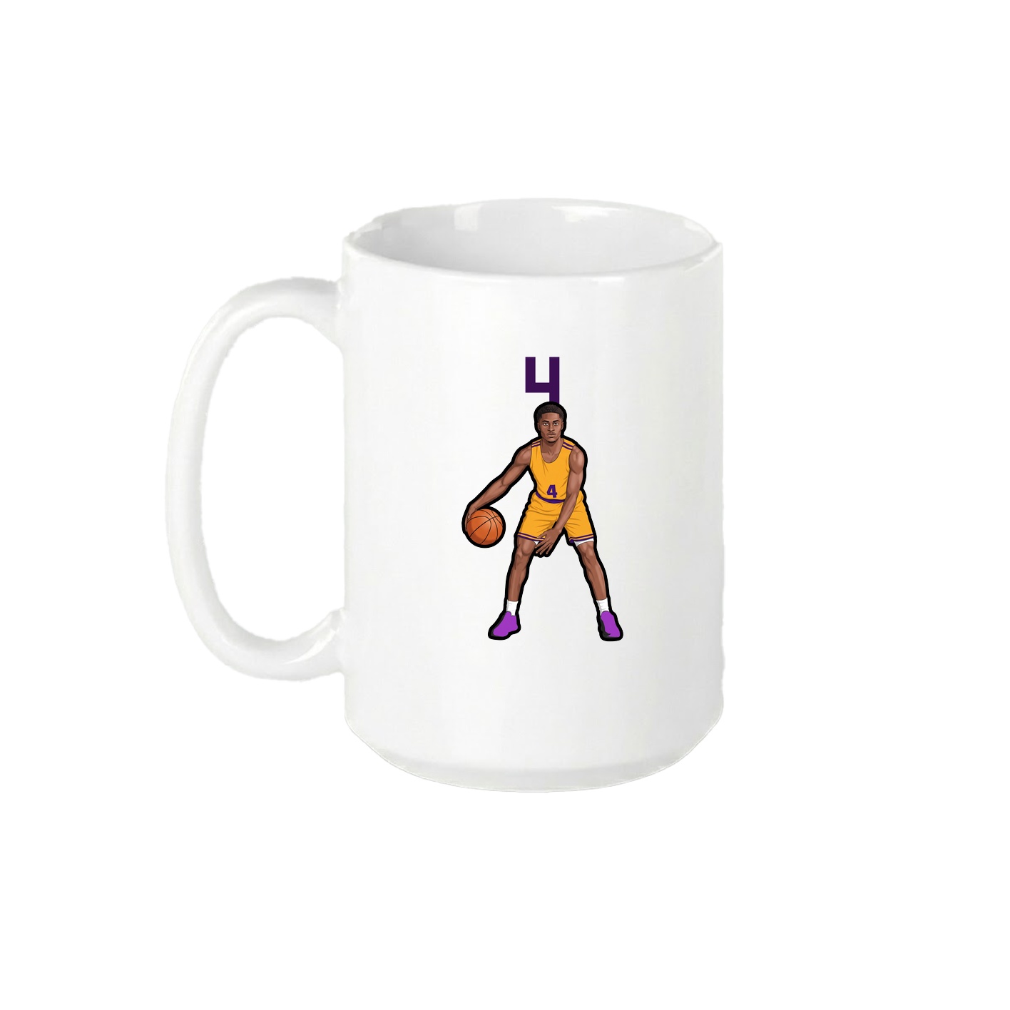 15oz Coffee Mug — Number Top in White