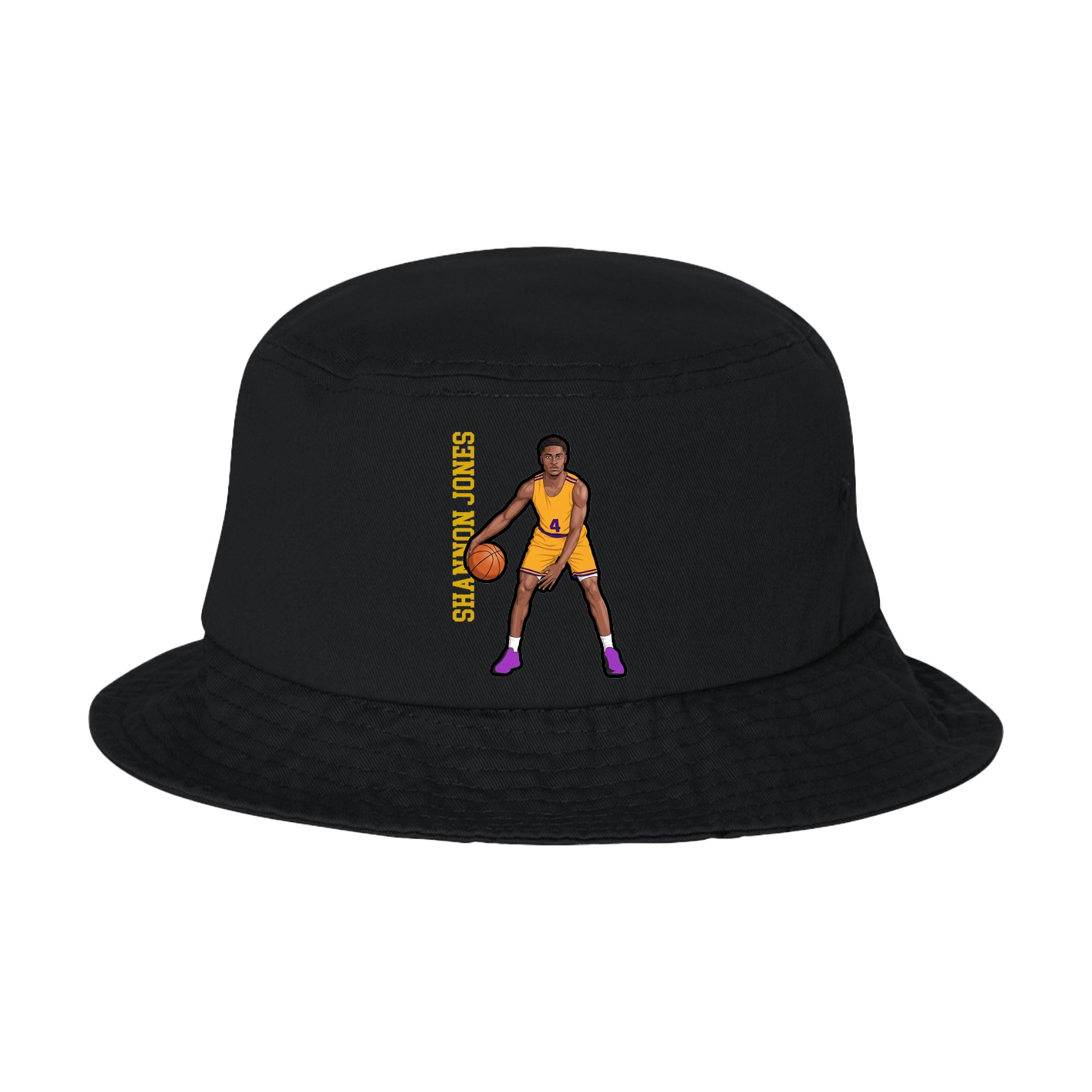 Bucket Cap — Name Vertical in Black