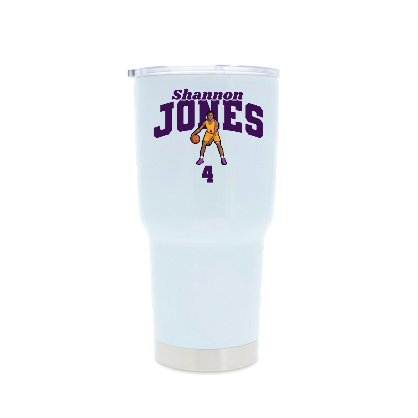 30oz Stainless Steel Tumbler — Signature Arch in White