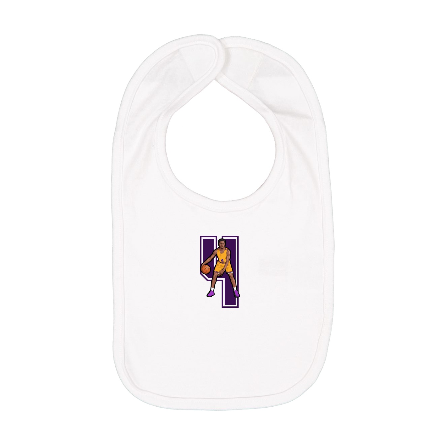 Infant Bib — Number in White