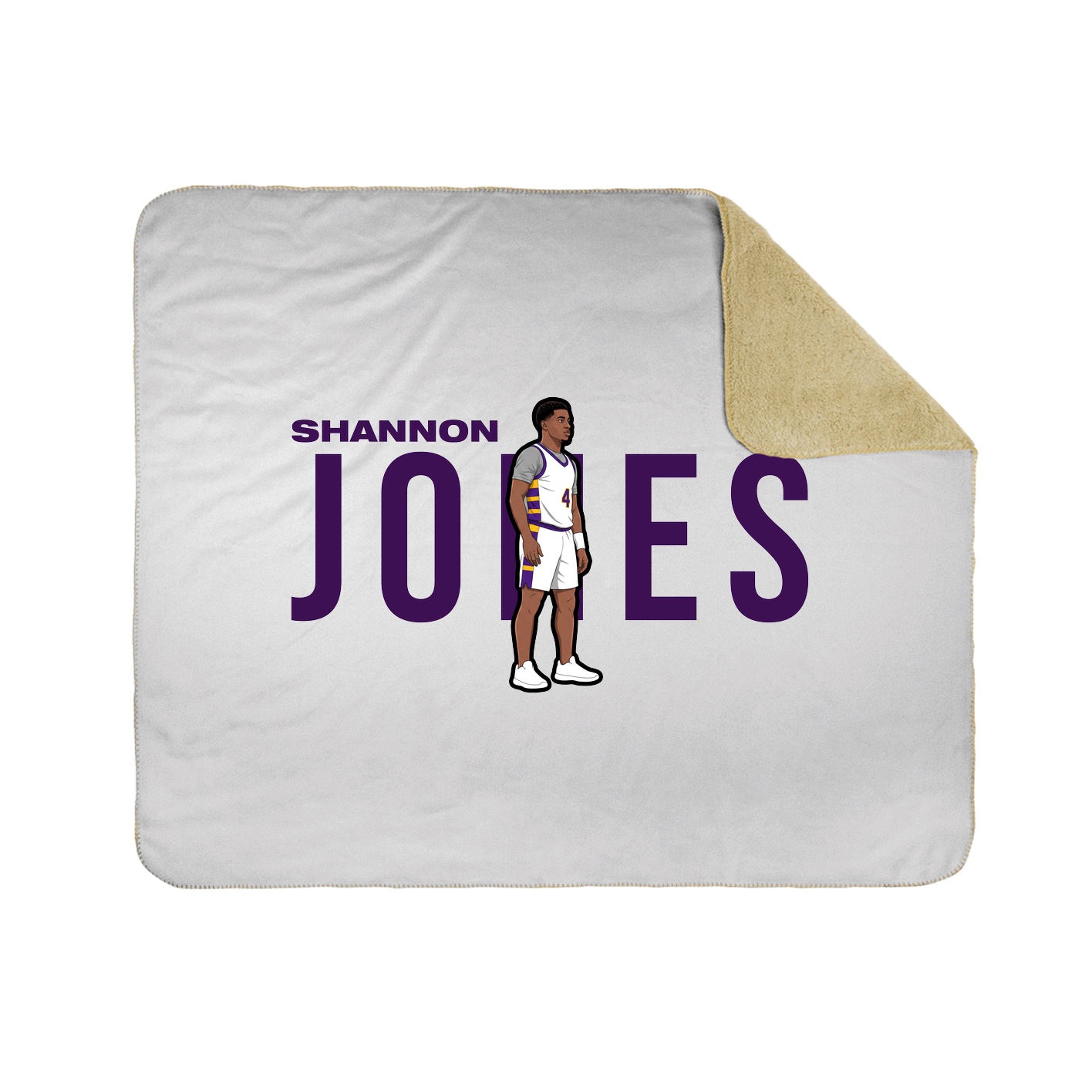 Throw Blanket — Player Name in White