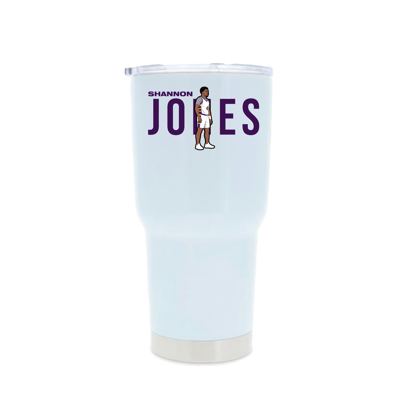 30oz Stainless Steel Tumbler — Player Name in White