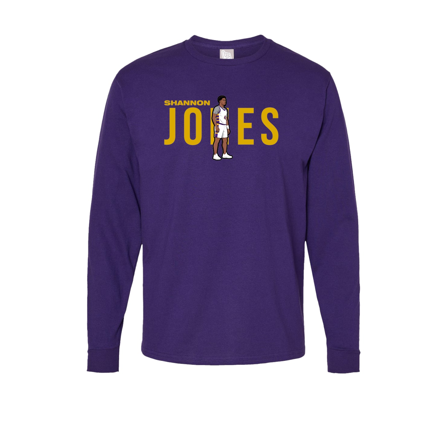 Long Sleeve Tee — Player Name in Purple