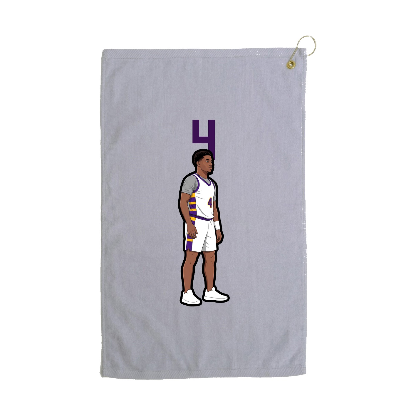 Golf Towel — Number Top in Grey
