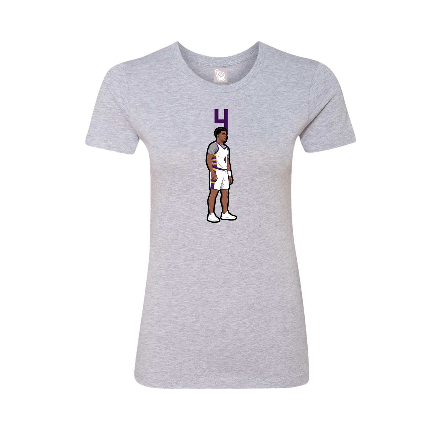Womens Tee — Number Top in Grey
