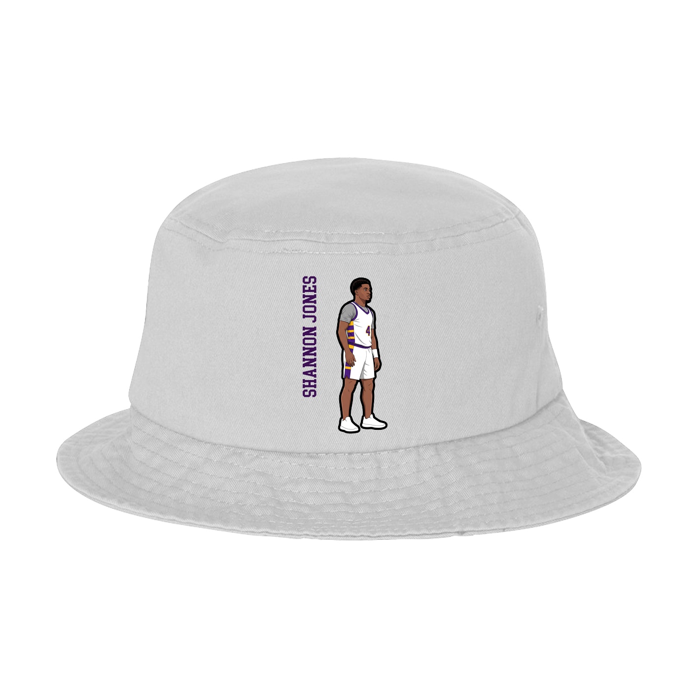 Bucket Cap — Name Vertical in White
