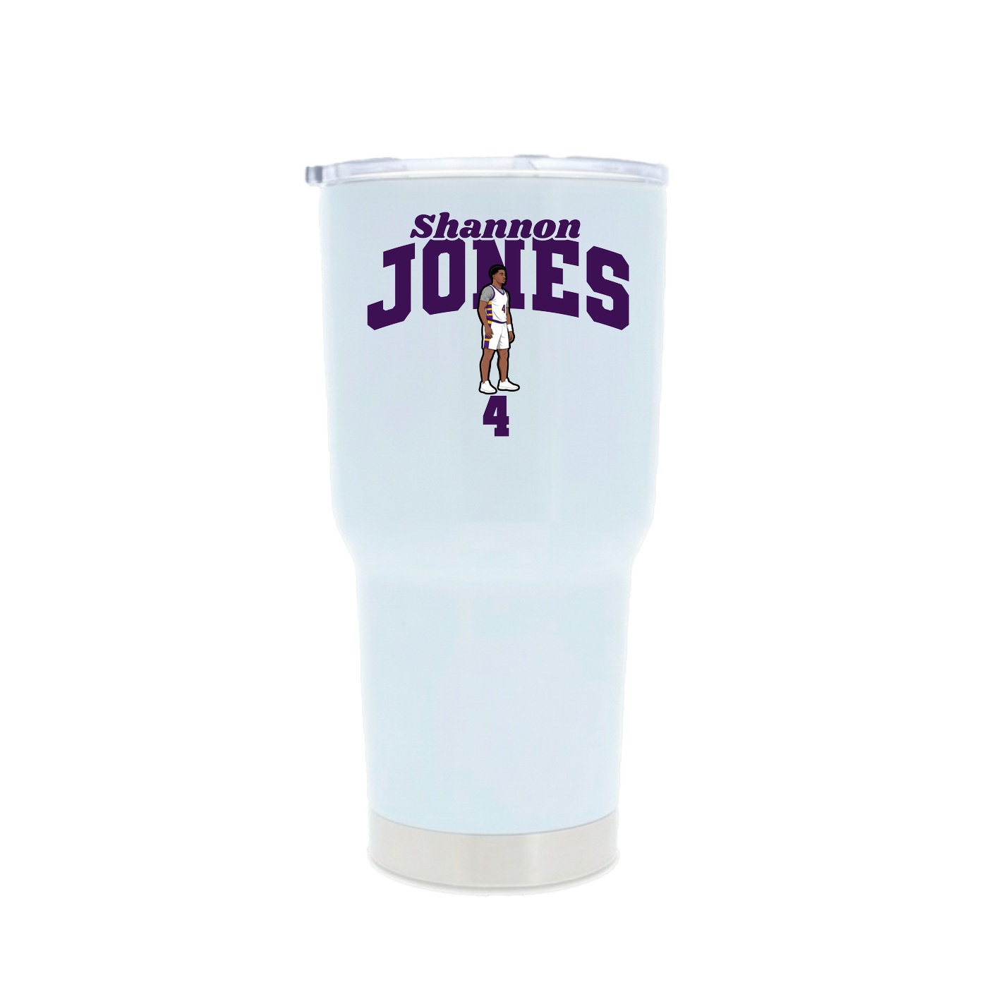 30oz Stainless Steel Tumbler — Signature Arch in White