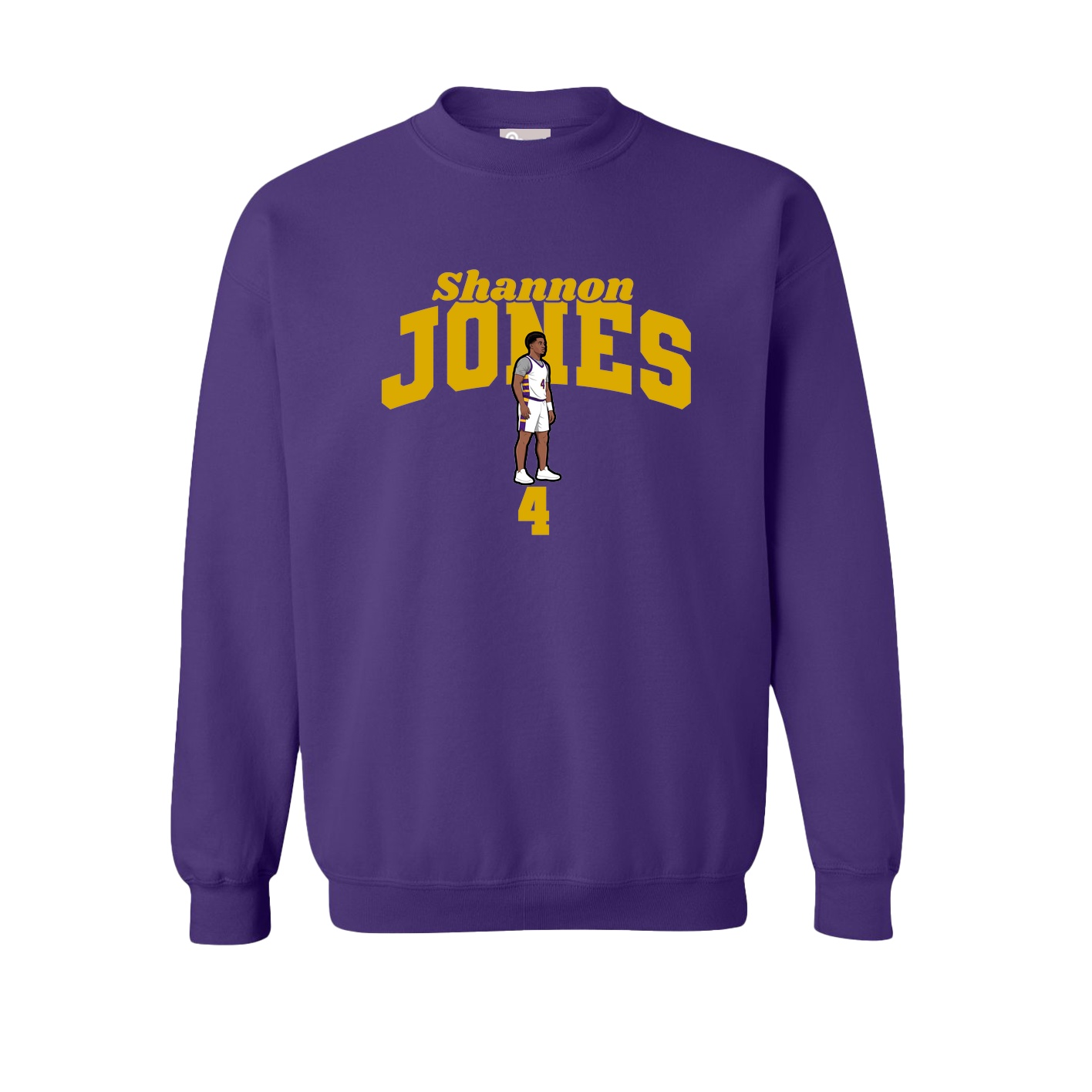 Fleece Crew — Signature Arch in Purple