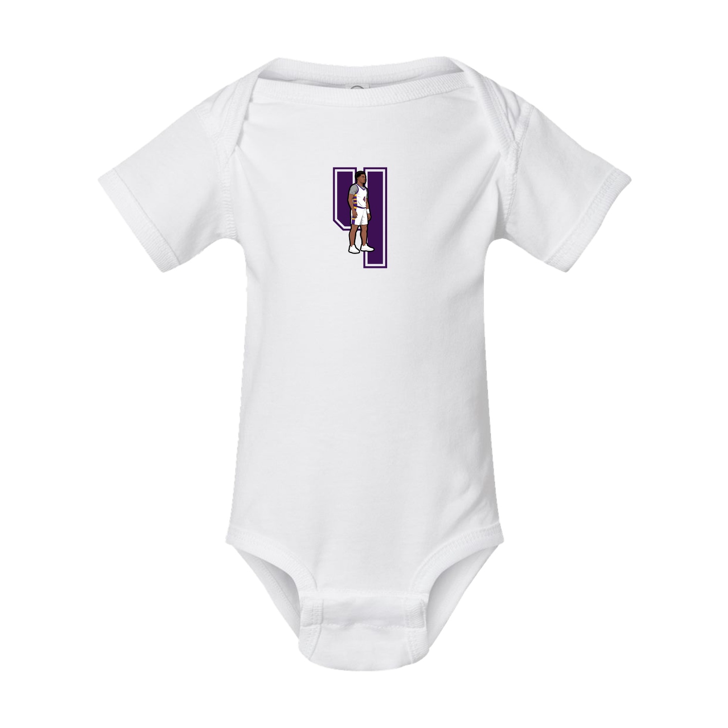 Baby Onesie — Number in White