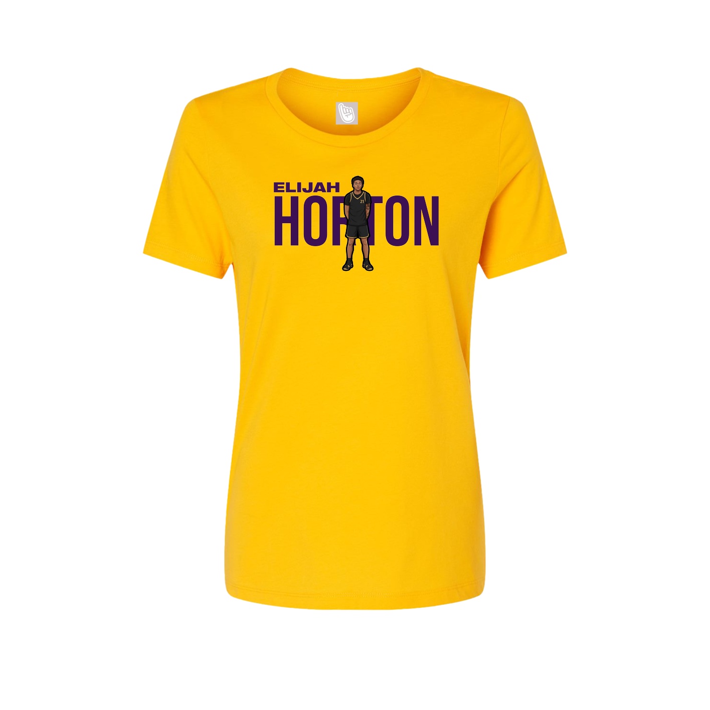 Fitted Women's Tee — Player Name in Gold